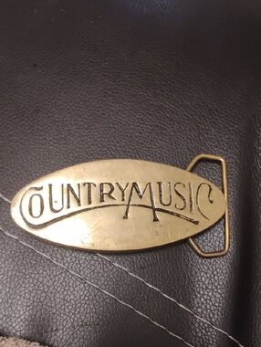 1970 VINTAGE COUNTRY MUSIC #713 SOLID BRASS BELT BUCKLE NRMINT CONDITION